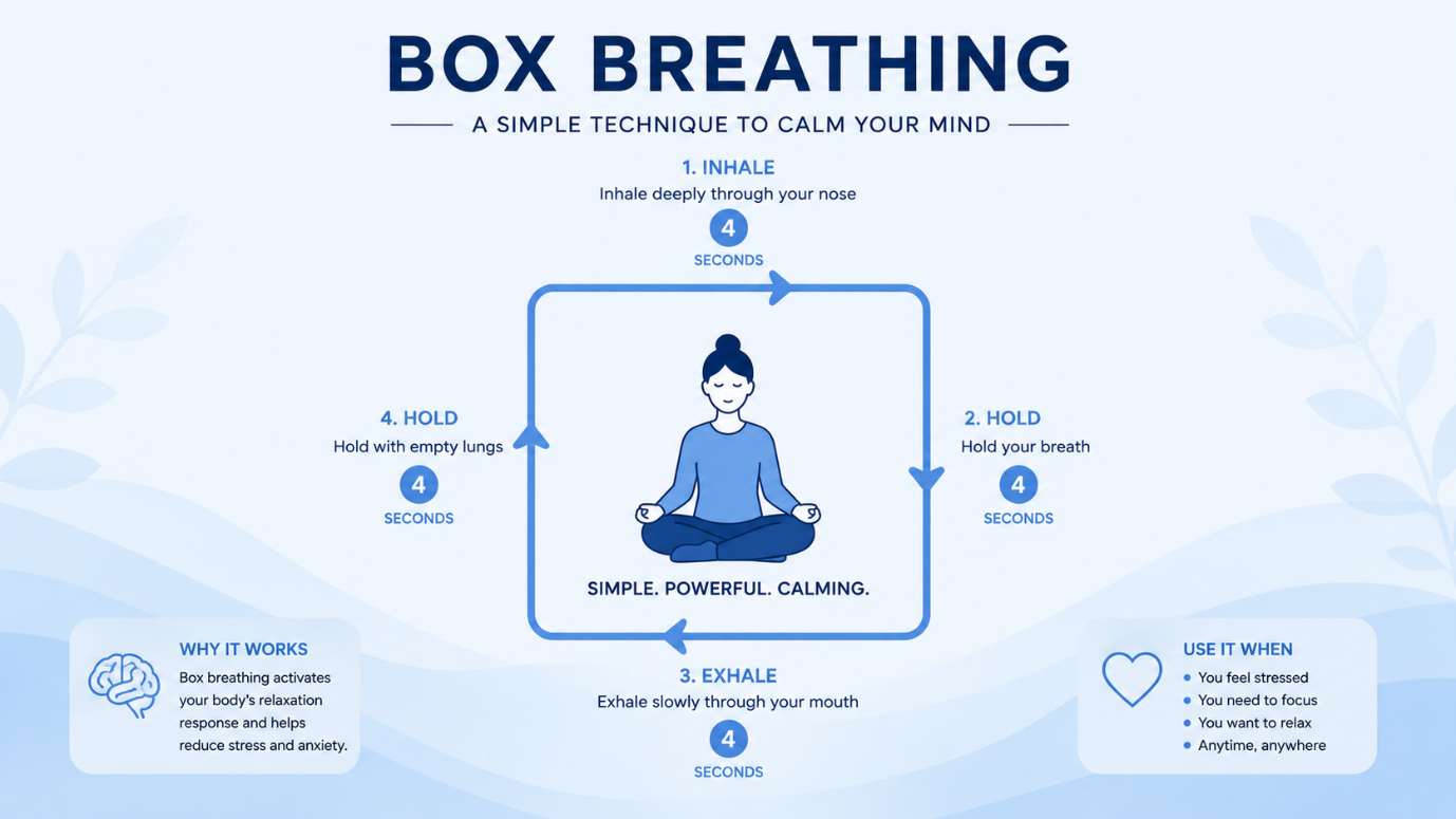 Box breathing technique
